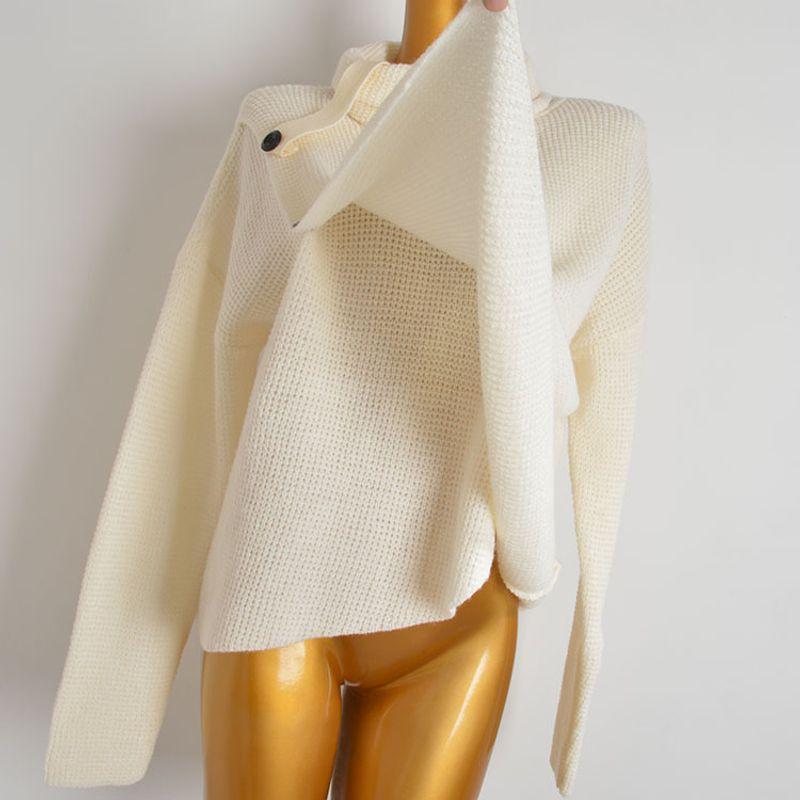 Fall and Winter New Lazy Wind Turtleneck Pullover Asymmetrical Temperament Wild Loose Slimming Sweater Knitwear Tops Women