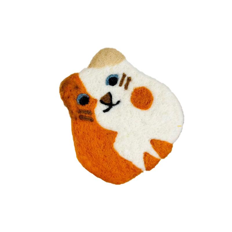 1 ks Vlněná plsť Měkké Stolní dekorace Ručně vyráběné Kreslené zvířátko Opakovaně použitelná Podložka pod šálek Tepelná izolace Lehká