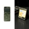 Samsung Galaxy Z Flip7 Crazy Horse Leather Folding Screen Case - Leather Texture Frosted Protective Cover