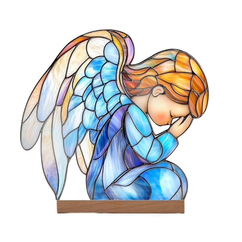 Acrylic Catholic Statue Desktop Decoration Religious Gift for Home Church Display Feature High Transparency Durable Portable Construction