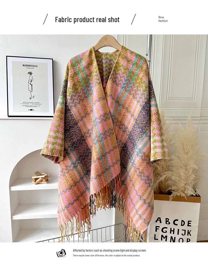 Sichuan Tibetischer Ethno-Schal Umhang: Damen High-End Warme Oberbekleidung