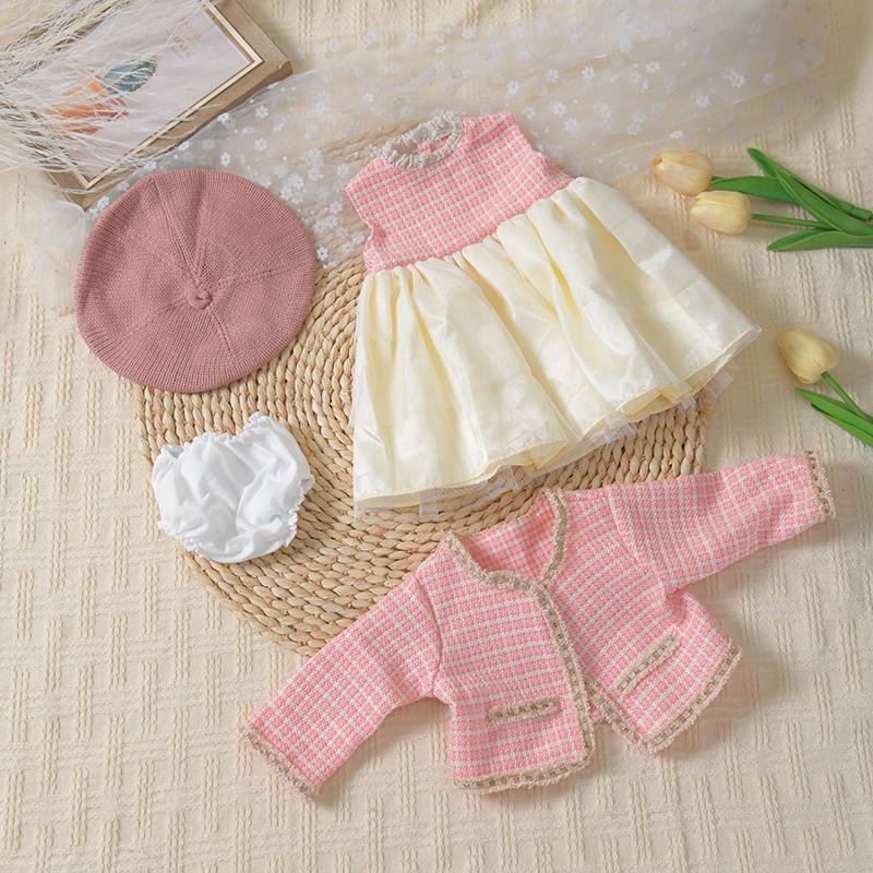 Doll Clothes for 55cm 21.65inch Reborn Doll Clothes Accessories Elegant Fashion Dress Set Reborn Baby Dolls Clothing Accessories
