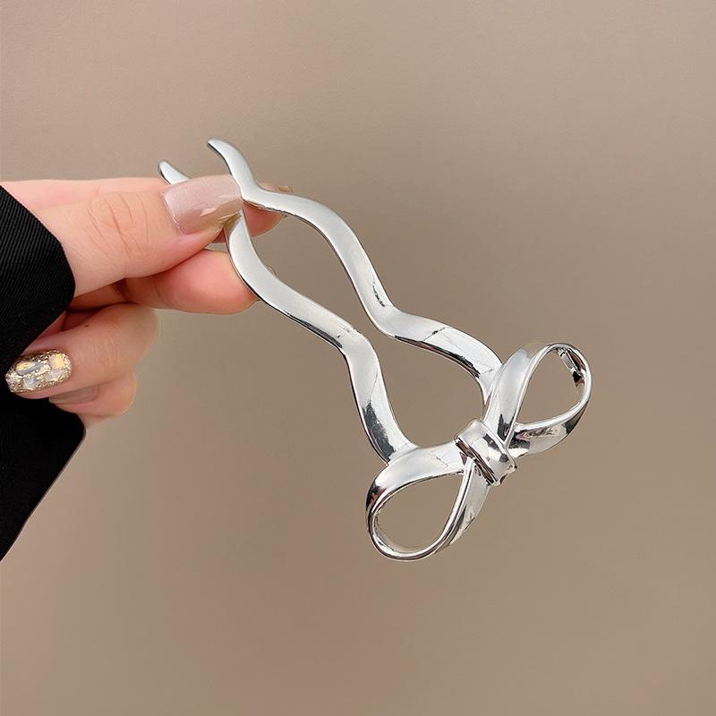 2025 Elegant Women's Bow Hairpin: High-End Fashion Headwear Accessory
