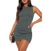 Solid Color round Neck Sleeveless Dress Solid Color round Neck Sleeveless Dress Female