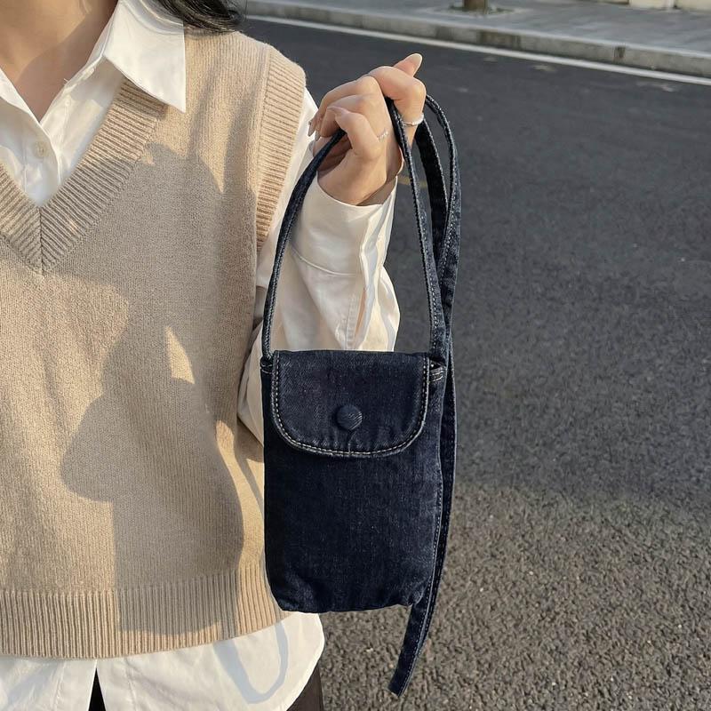 Mini Small Bag Women's Shoulder Crossbody Bag Denim Mobile Phone Bag