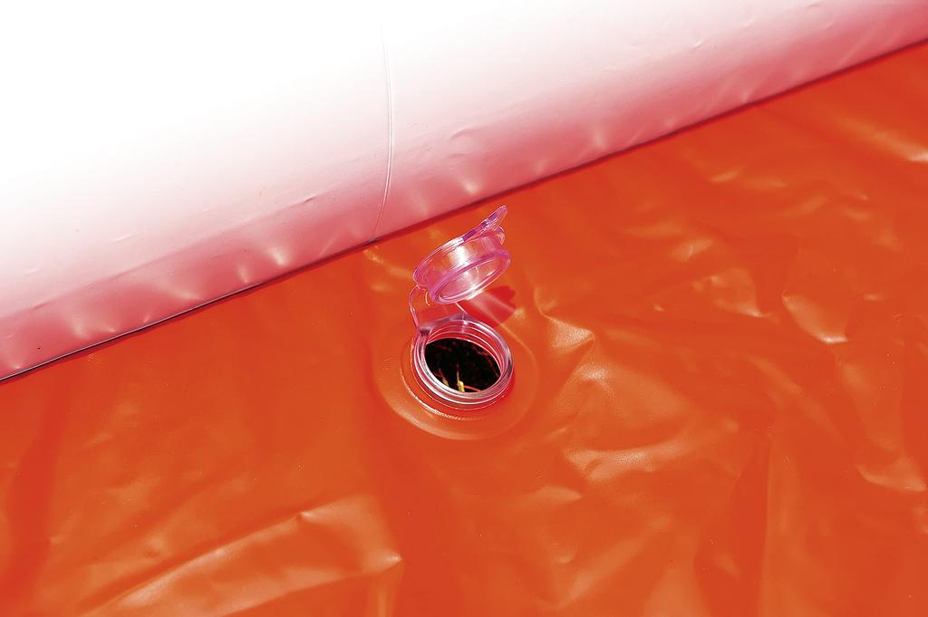 JILONG Circus Tent Pool, 223 X 208 X 38cm (inflated Size), with Large Air Valve and Drain Plug, JL-685009, WhiteBlueRed