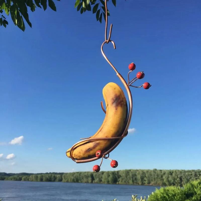 

1Pc Metal Banana Hammock Butterfly Feeder, for Outdoor Yard Patio Garden Decoration