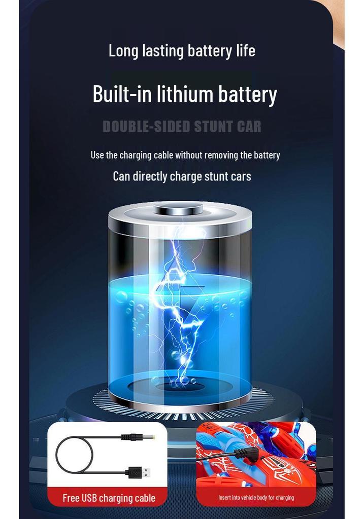 360° Flip Remote Control Stunt Car with Lights, Music, Gesture Sensing & Four-Wheel Drive