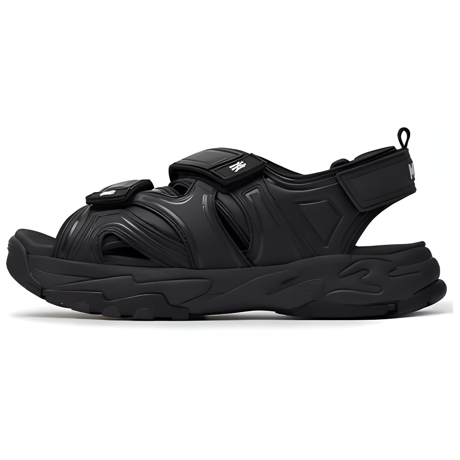 MLB Sandale Klobig Maske Leicht Bequem Strand Sandalen Unisex Sandalen Schwarz 3ASDRNS43-50BKS 42.5 black