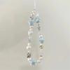 Korean 3D Blue Star Pearl Beaded Phone Chain Trendy Pendant For iPhone Samsung Universal Accessories Lanyard Hanging Rope Jewely