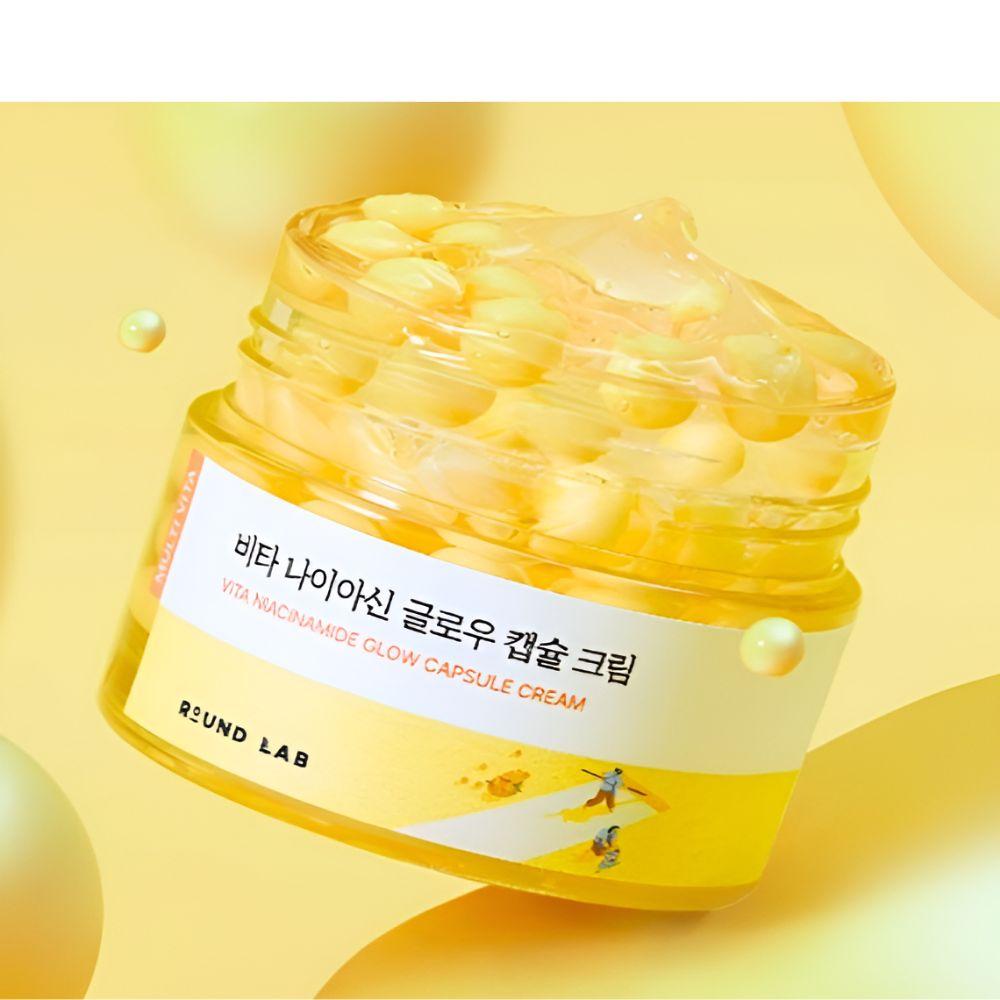 Round Lab Vita Niacinamide Glow Capsule Cream Brightening & Tone Correction Moisturizer 50ml