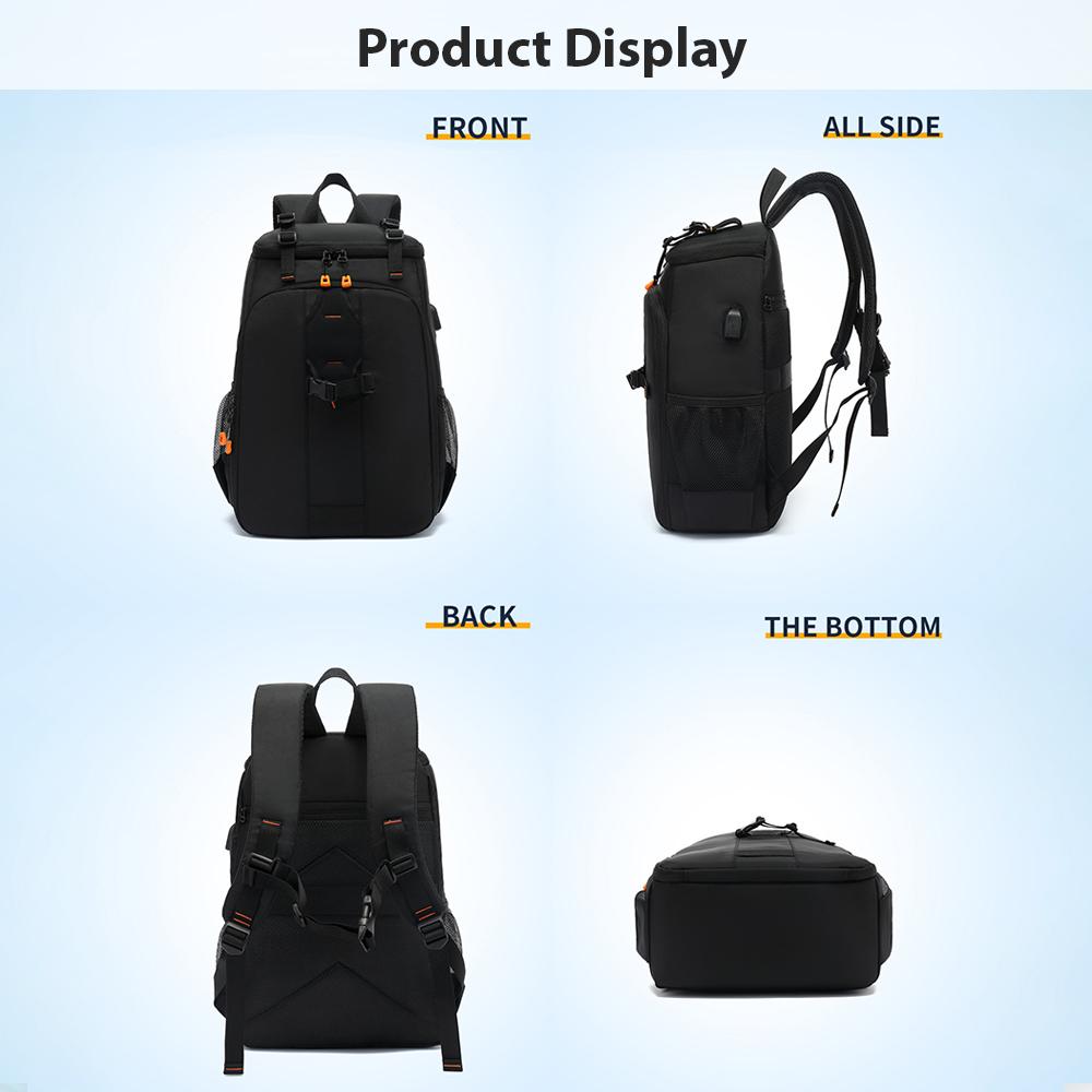 Camera Backpack Water resistant Camera Bag Photography Backpack Large Capacity Camera Case with Tripod Holder 15.6 Inch