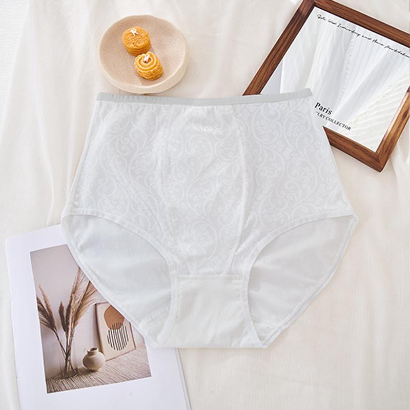 plus size pure cotton women's underwear, high waist and fat women's underwear, pure cotton mother briefs.