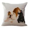 Federa in Lino Cartone Animato Bambini Piccolo Animale Copricuscino Schienale Federa Quadrata Gushen Cuscino Decorativo