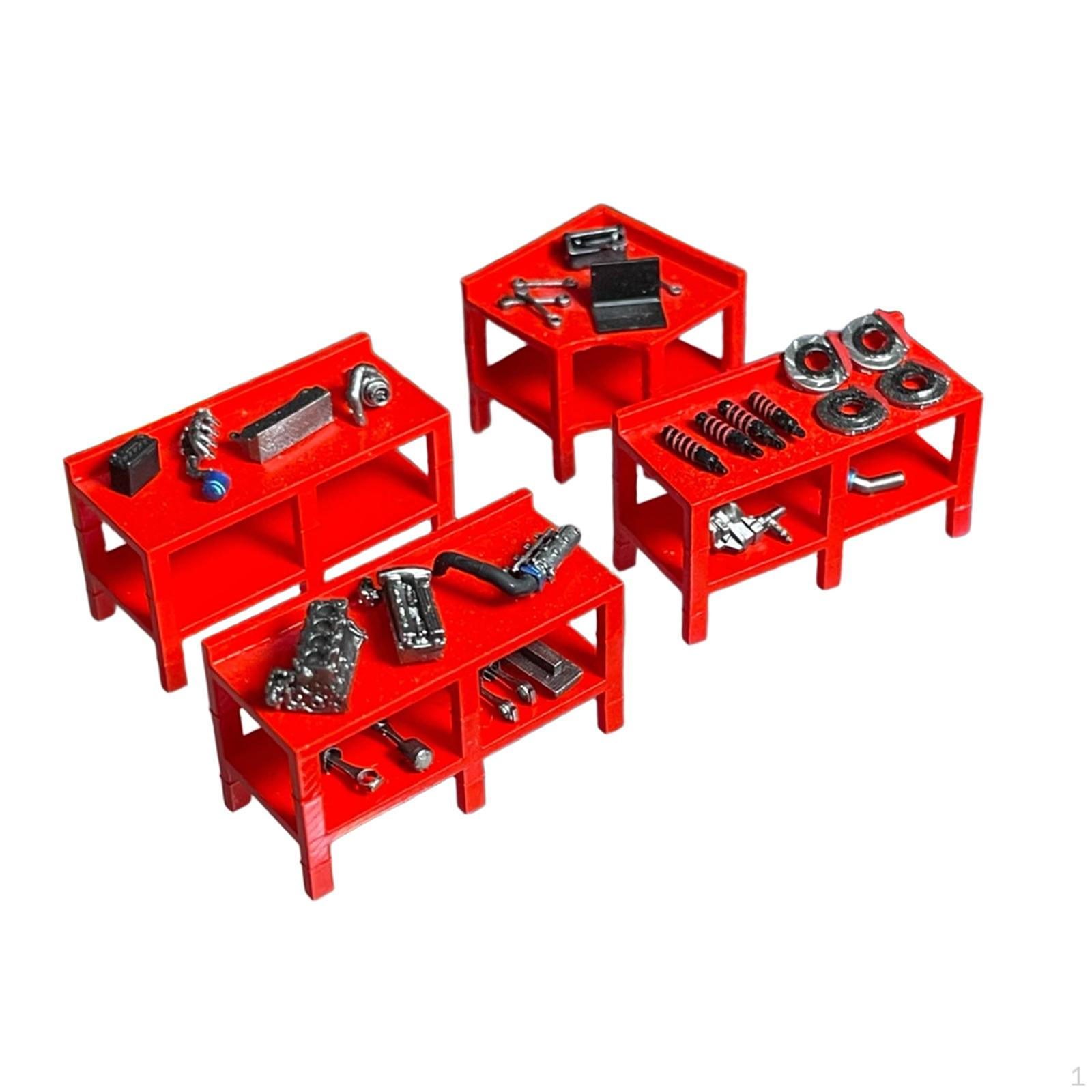 

1/64 Diorama Garage Accessories Set,Auto Repair Shop Scene DIY Micro Decoration Sturdy Style A