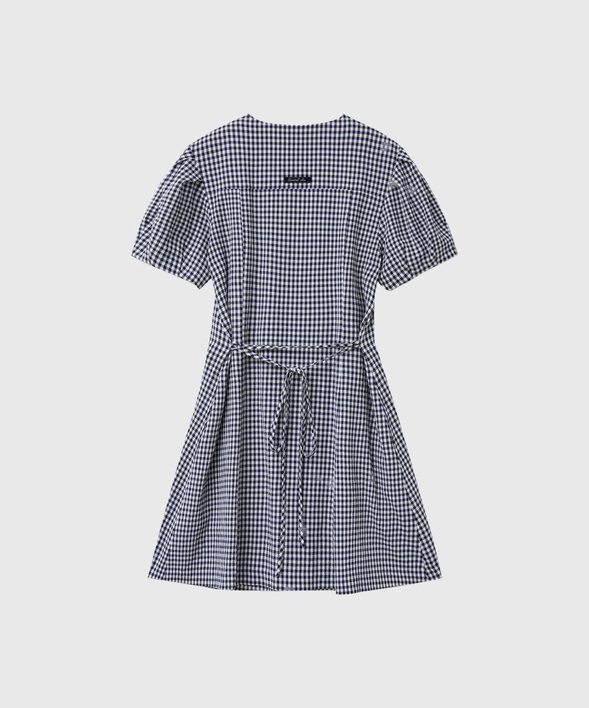 GENERALIDEA Voluminous Mini Dress [Check] / Gf2Lop511