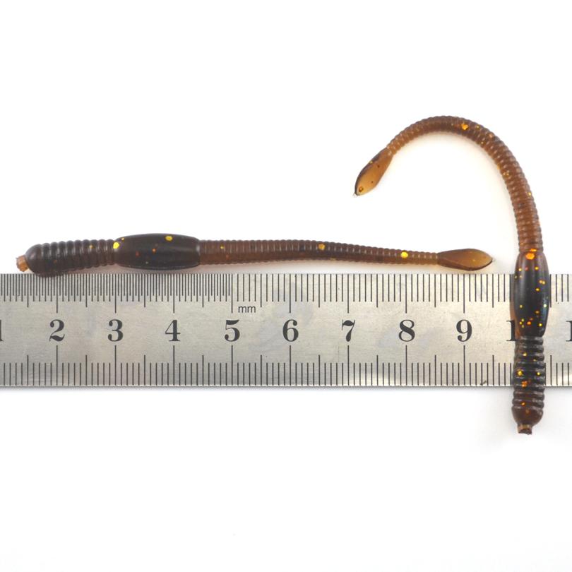 MNFT 25 Stück/Los 7,7 cm 1,03 g Weichplastikköder Künstlicher Angel-Regenwurm Köder Bionische Maden Wurm Angelköder Zubehör