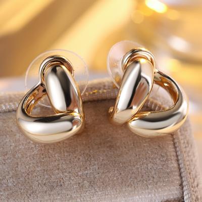2 In 1 Detachable Stud Earrings for Women Gold Color Water Drop Earrings Unusual Earrings Silver Color Metal Earrings
