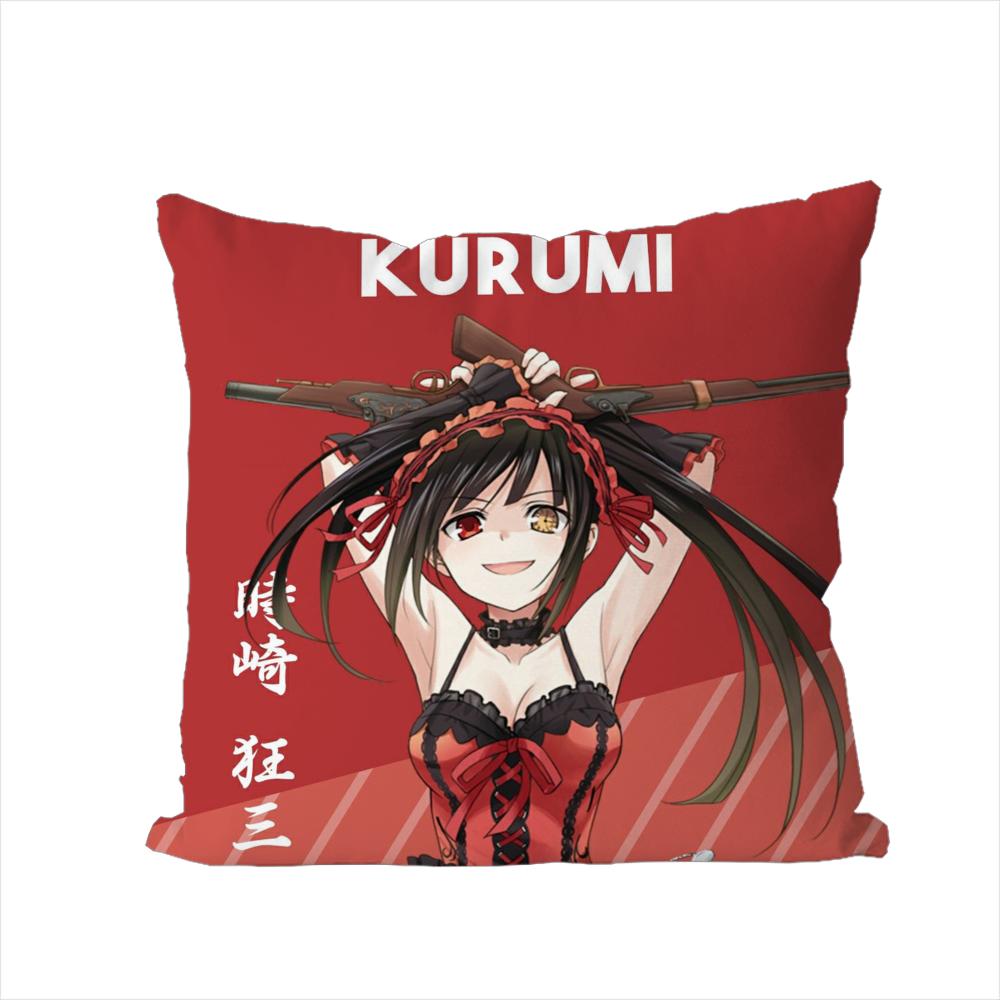 Tokisaki Kurumi Kissenbezug Für Auto Sofa Dekoratives Zuhause Zweiseitiger Druck Plüsch Quadratisch Wurfkissen Kissenbezug