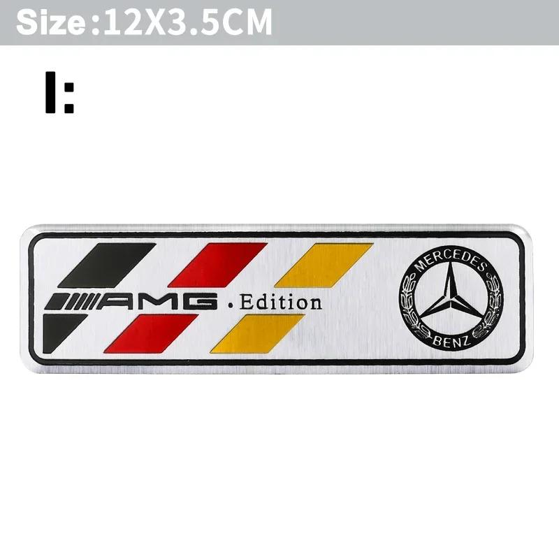 AAVV1 Car Aluminum Sticker Emblem Badge Decals Accessories For Mercedes-Benz A/B/GLA/CLA Smart AMG W108 W124 W126 W140 W168 W169 W176