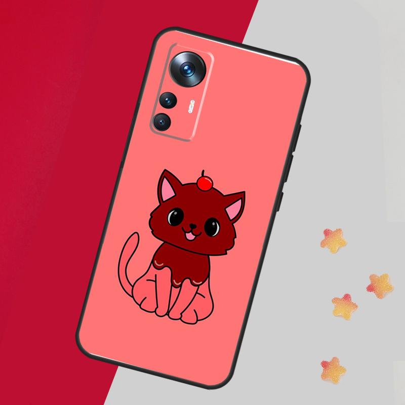 Cute Kawaii Blueberry Cat Case For Xiaomi 13T Pro 12T 11T 12 14 13 Lite 12X POCO F5 X3 X5 Pro X4 F4 M5 M5s F3 Cover
