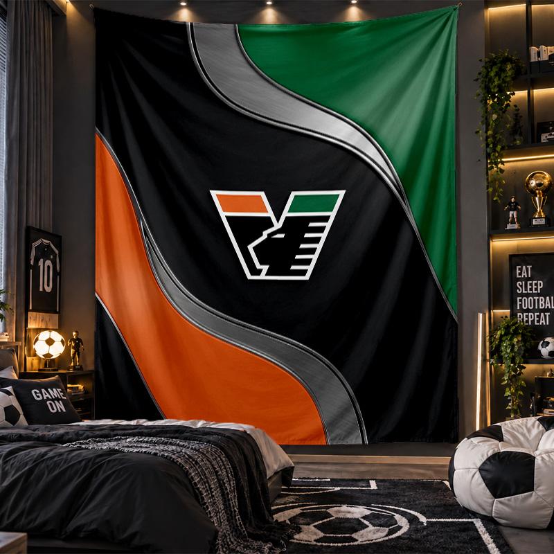 Wall Hanging Tapestry Venezia FC Football Print Cloth for Living Room Bedroom Home Decor