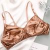 Silk Bra Thin Mulberry Silk Bra Wirefree Lightly Padded Comfortable Breathable Plus Size Bra Seamless Underwear for Women