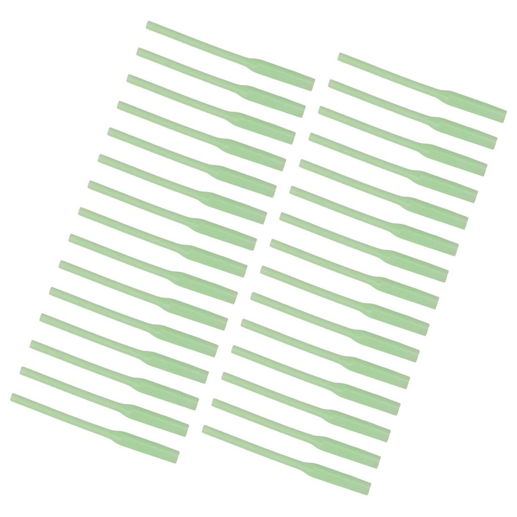 30Pcs Fishing PVC Positioner Tubes Luminous Soft Winding Preventing Portable Line Aligners Sleeve for Night Fishing