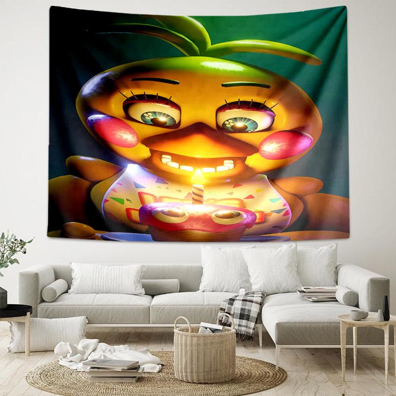 1pc Cartoon Five Nights at Freddys Tapestry, Living Room, Bedroom, Office, Party Decor, Ideal Festive Gift