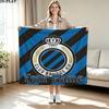 1PC Club Brugge KV Custom Name Patterned Flannel Blanket Suitable For All Seasons for Home Decor Warmth and Comfort Gifts Holiday Present