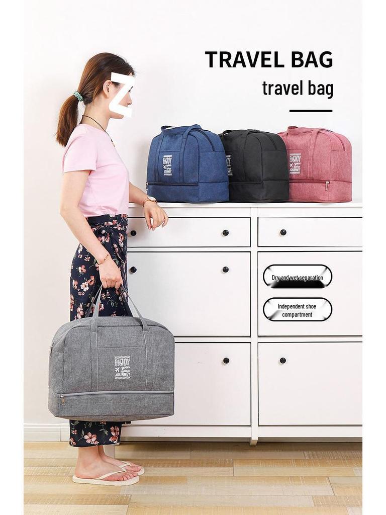 Trolley Sleeve Travel Bag: Portable, Waterproof, Unisex, Wet/Dry Separation, Fitness Equipment Wash Bag