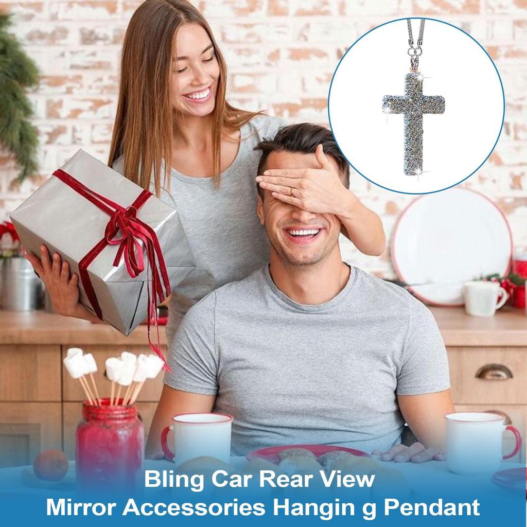 Autoanhänger Bling Religiöses Kreuz Autozubehör Christliches Religiöses Ornament Zubehör Für Auto Innenraum Haus Wohnzimmer