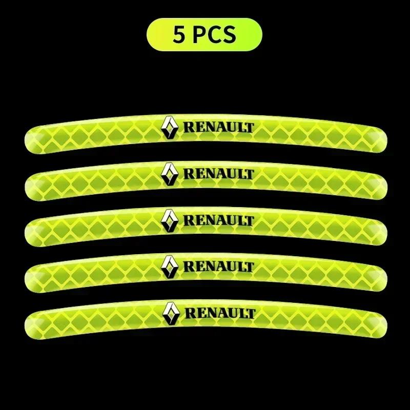 

2026 Hot For Renault Interior Stickers Car Bike Motorcycle Wheel Hub Reflective Stickers For Renault Megane 2 3 Koleos Duster Cl