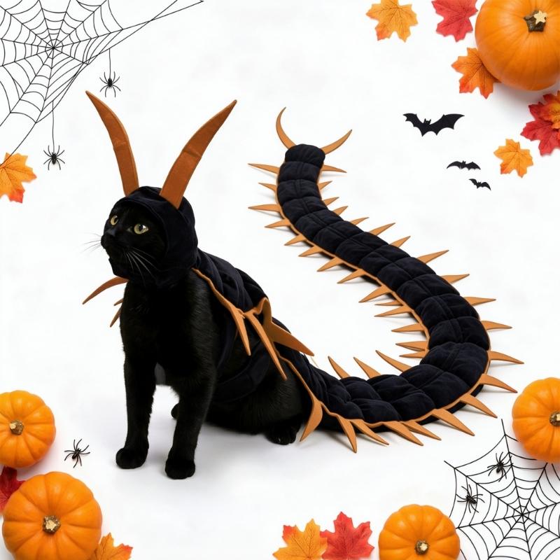 Seasonal Creature Style Costume Outfit, Companion Animal Wear with Soft Fabric, Headpiece and Clean Profile Form