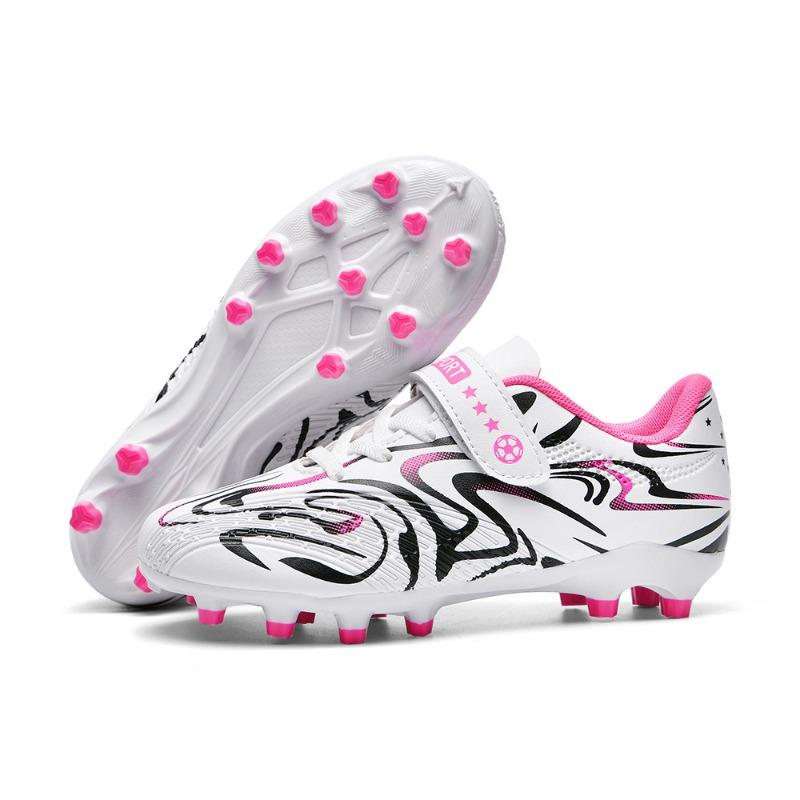 New small size Velcro football shoes boys and girls game broken nails primary and secondary school students free lace-up training football shoes