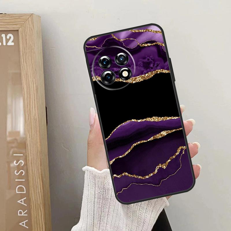 Niebieskozielony Złoty Agatowy Marmurkowy Pokrowiec Dla OnePlus 11 12 9 10 Pro 9R 10R 10T 12R OnePlus Nord N30 N20 N10 CE 4 2 3 Lite