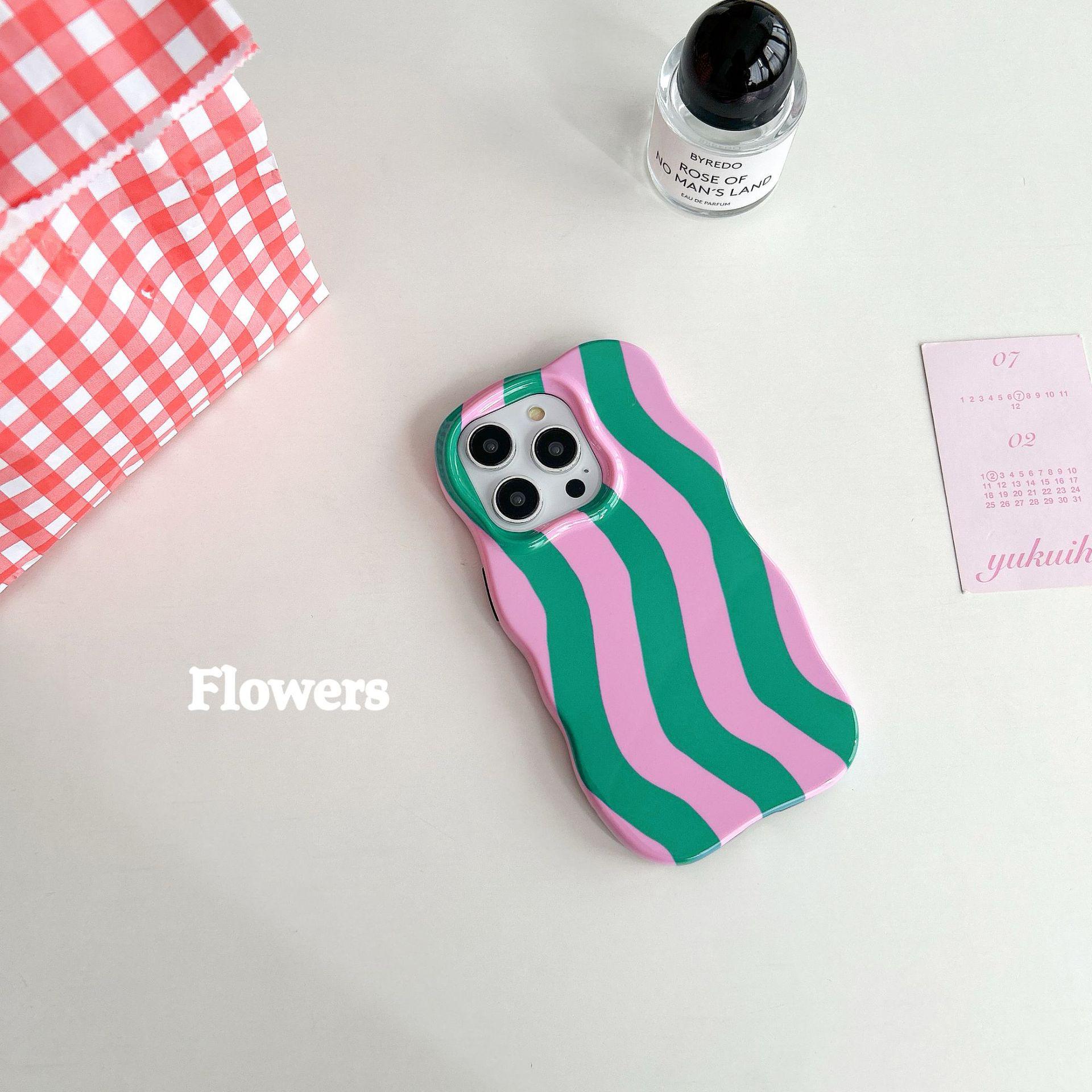 

Trendy Wave Stripe Case for iPhone 16 Pro Max & Apple 17 - 2-in-1 Design for 15/14 13 Pro