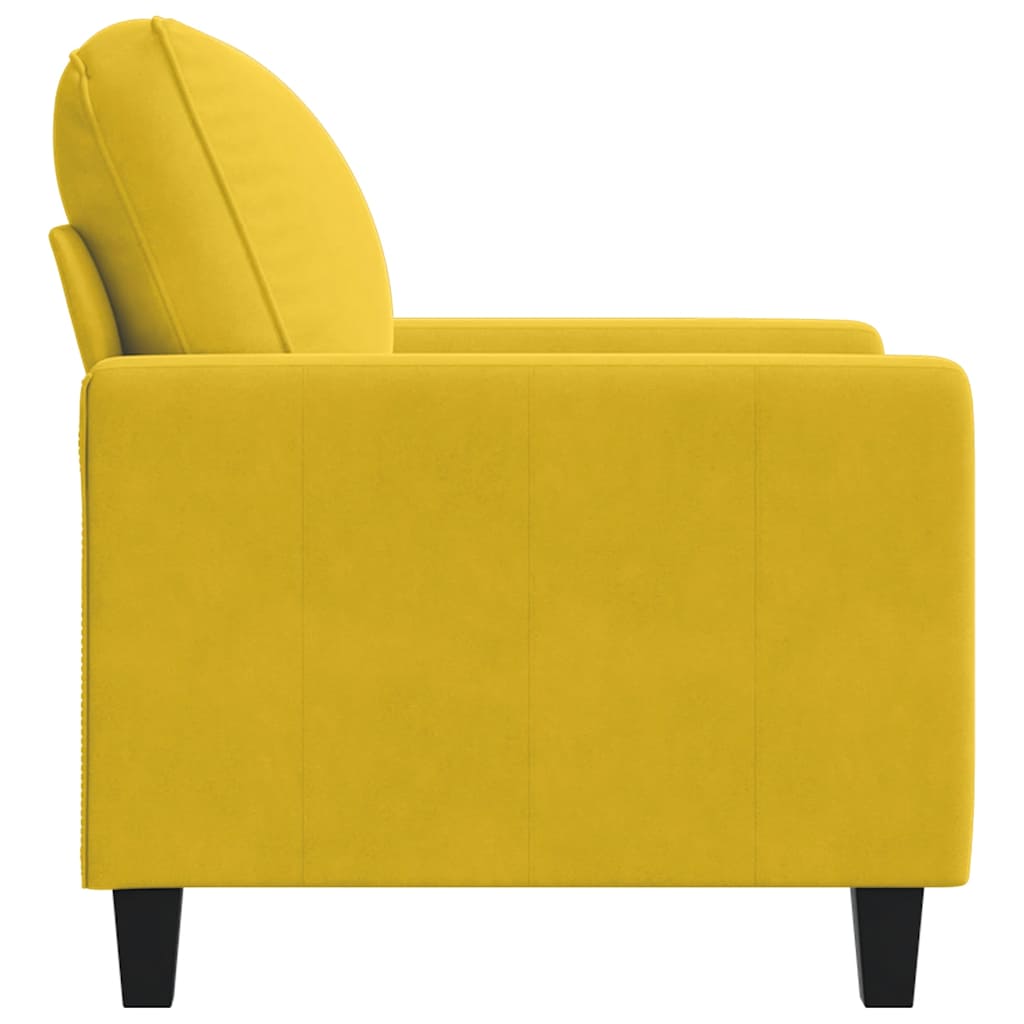 Armchair Yellow 60 cm Velvet