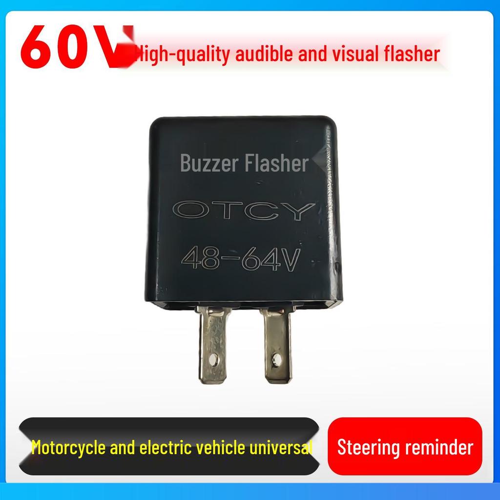 Electric Motorcycle & Vehicle Flasher 12V-60V Audible Flasher
