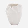 White Beauty ceramic vase in the shape of a flower petal