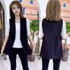 Korean Style Versatile Women's Suit Collar Vest - Spring/Autumn 2025