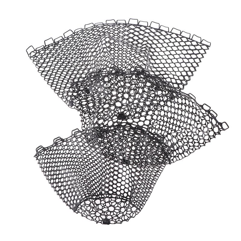 32/40/50Cm Portable Collapsible Fishing Net Wear-Resistant Rubber Mesh Fish Catch Trap Landing Outdoor Multifunctional Dip Net