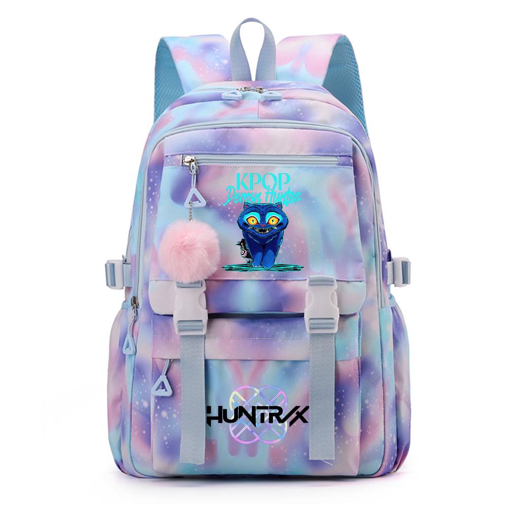 Cartoon Anime K-Pop Demon Hunters Printed Backpack Schoolbag for Teenager Student Girl Boy Bookbag Large Capacity Waterproof Travel Bag Gift