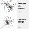 Stainless Steel Semi-Automatic Whisk Hand Push Mixer for Blending Beating Eggs Sauces Batter Egg Beater