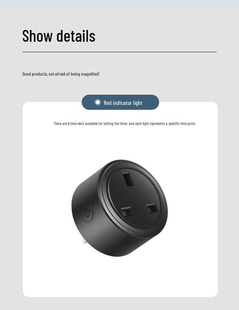 UK Standard Smart WiFi Socket, 16A Alexa-Enabled Timer Plug for Smart Home