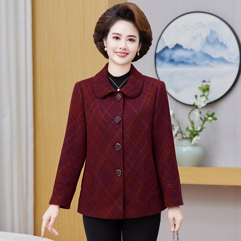 Autumn and Winter Cotton Woolen Coat New Year-old 0 Women's Clothing Winter Short Woolen Top