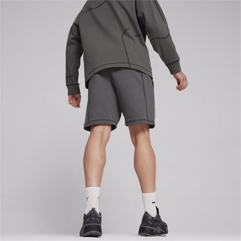 Puma Handwritten Letter Embroidery Design Lace-Up Breathable Comfortable Mid-Rise Casual Shorts Unisex shorts Mineral-Gray 626094-80