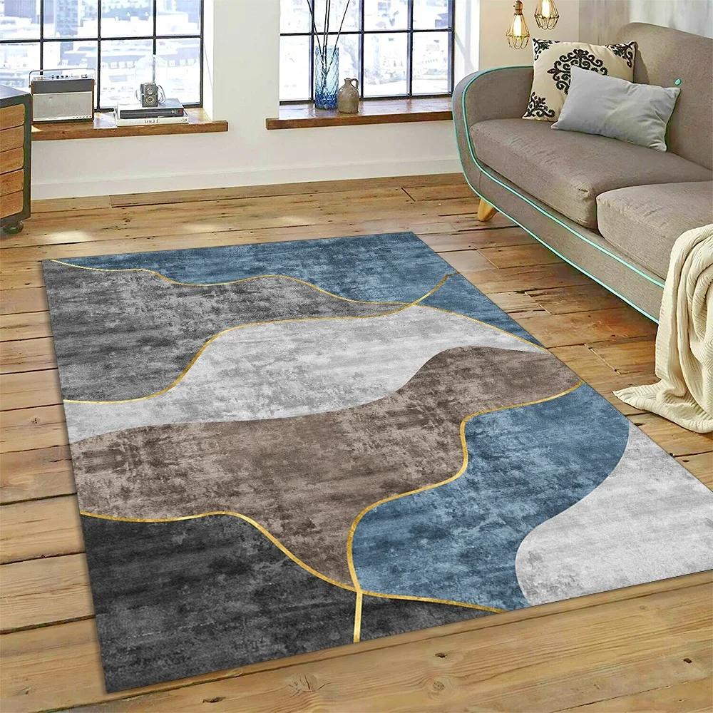 3D Bohémský Abstraktní Moderní Umění Geometrie 27 Styl Nový Koberec pro Obývací Pokoj Ložnici Domácí Dekorace Pohovky, Protiskluzová Podložka na Podlahu