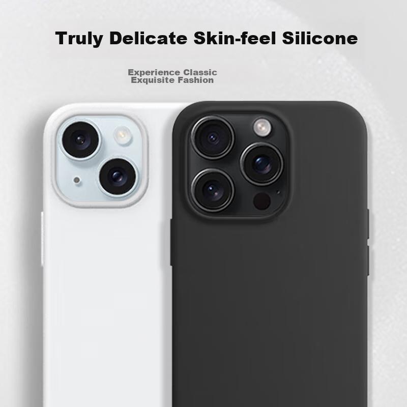 IPhone 15 Pro Case, IPhone 15 Pro Protective Cover, Full Protection Upgraded Liquid Silicone Shockproof Ultra-Thin Soft Case, Elegant Black SG-01