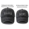 Fashion Washed Cotton MAMA MINI Embroidery Caps Vintage Breathable Baseball Cap Adjustable Outdoor Sunscreen Hats